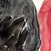 ohne titel, 2024, mischtechnik auf papier, 42,4x61 cm, copyright vg bildkunst + axel h�ptner